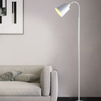 Contemporary Nordic Cylinder Iron Shade Arc Rod 1-Light Standing Floor Lamp For Living Room Lumendat