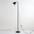 Contemporary Nordic Cylinder Iron Shade Arc Rod 1-Light Standing Floor Lamp For Living Room Lumendat