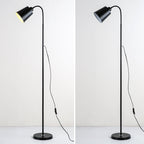 Contemporary Nordic Cylinder Iron Shade Arc Rod 1-Light Standing Floor Lamp For Living Room Lumendat