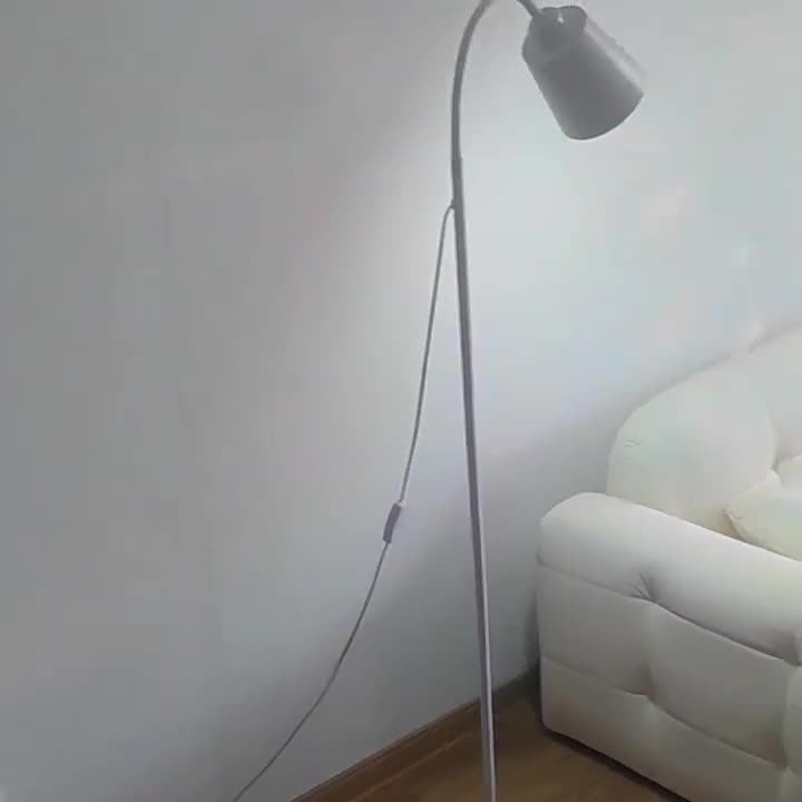 Contemporary Nordic Cylinder Iron Shade Arc Rod 1-Light Standing Floor Lamp For Living Room Lumendat