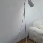 Contemporary Nordic Cylinder Iron Shade Arc Rod 1-Light Standing Floor Lamp For Living Room Lumendat