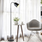 Contemporary Nordic Cylinder Iron Shade Arc Rod 1-Light Standing Floor Lamp For Living Room Lumendat