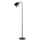 Contemporary Nordic Cylinder Iron Shade Arc Rod 1-Light Standing Floor Lamp For Living Room Lumendat