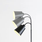 Contemporary Nordic Cylinder Iron Shade Arc Rod 1-Light Standing Floor Lamp For Living Room Lumendat