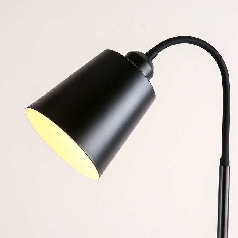Contemporary Nordic Cylinder Iron Shade Arc Rod 1-Light Standing Floor Lamp For Living Room Lumendat