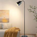 Contemporary Nordic Cylinder Iron Shade Arc Rod 1-Light Standing Floor Lamp For Living Room Lumendat