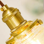 Contemporary Creative Resin Water Droplet Brass 1-Light Pendant Light For Living Room