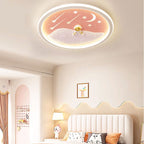 Contemporary Creative Astronaut Planet Iron Acrylic LED Flush Mount Ceiling Light For Living Room