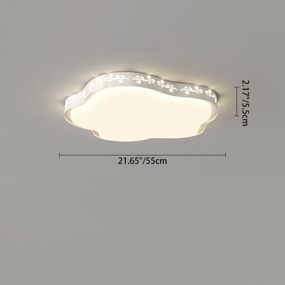 Contemporary Creative Iron PV Cloud Shade LED Flush Mount Ceiling Light For Living Room