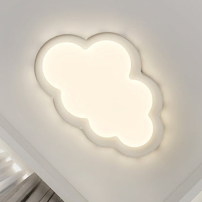 Contemporary Creative Iron PV Cloud Shade LED Flush Mount Ceiling Light For Living Room