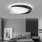 Contemporary Scandinavian Geometric Round Iron Silicone Shade LED Flush Mount Ceiling Light For Living Room