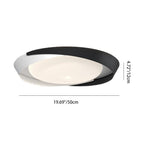 Contemporary Scandinavian Geometric Round Iron Silicone Shade LED Flush Mount Ceiling Light For Living Room