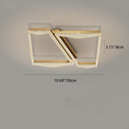 Contemporary Luxury Geometric Round Aluminum Acrylic Shade LED Flush Mount Ceiling Light For Living Room