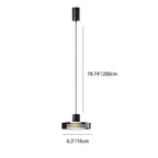 Contemporary Scandinavian Stainless Steel Acrylic Cylinder LED Pendant Light For Living Room