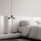 Contemporary Scandinavian Stainless Steel Acrylic Cylinder LED Pendant Light For Living Room