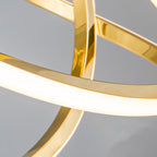Modern Minimalist Stainless Steel Geometric Silicone Circle Ring LED Pendant Light For Living Room