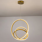 Modern Minimalist Stainless Steel Geometric Silicone Circle Ring LED Pendant Light For Living Room