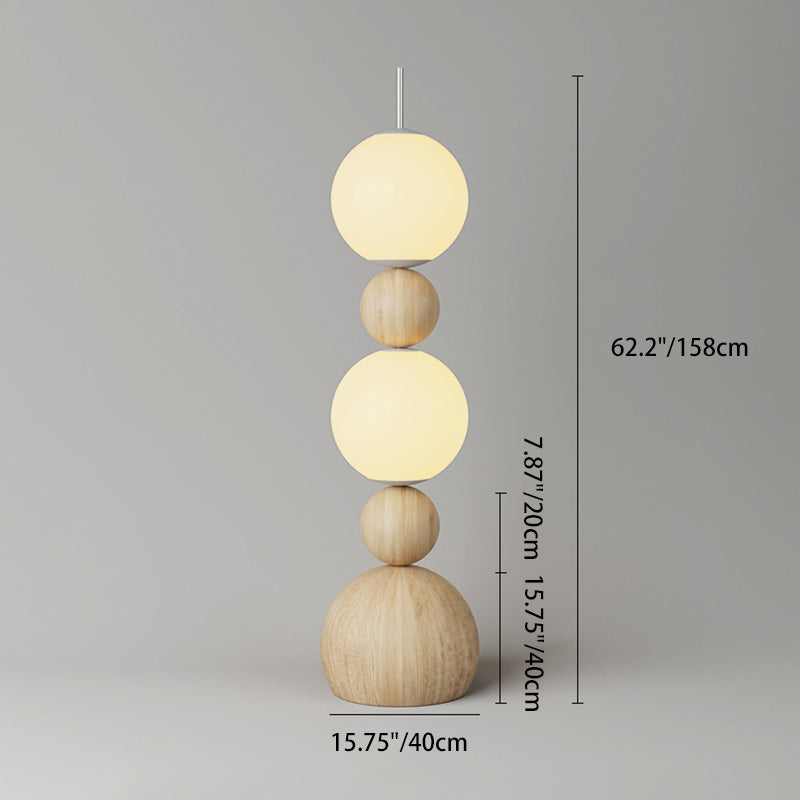 Contemporary Scandinavian Iron PE Spherical Shade LED Standing Floor Lamp For Living Room Lumendat