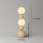 Contemporary Scandinavian Iron PE Spherical Shade LED Standing Floor Lamp For Living Room Lumendat