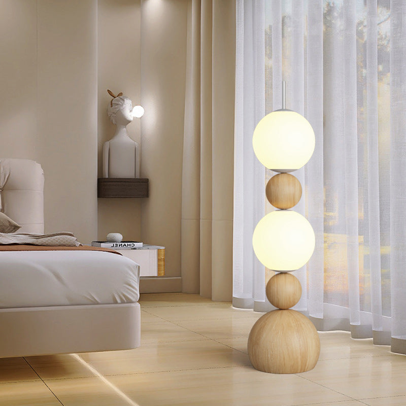 Contemporary Scandinavian Iron PE Spherical Shade LED Standing Floor Lamp For Living Room Lumendat