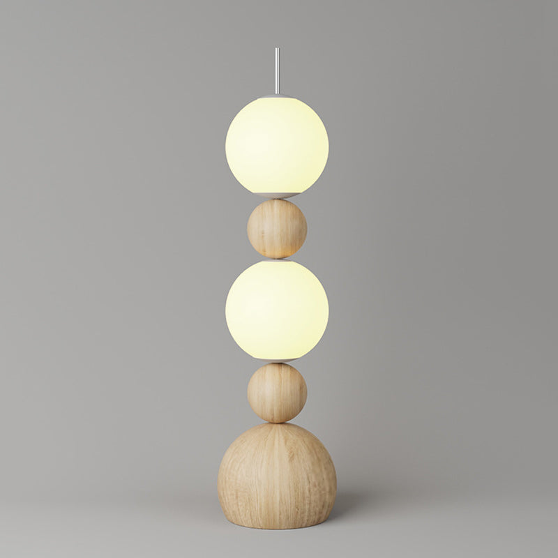 Contemporary Scandinavian Iron PE Spherical Shade LED Standing Floor Lamp For Living Room Lumendat