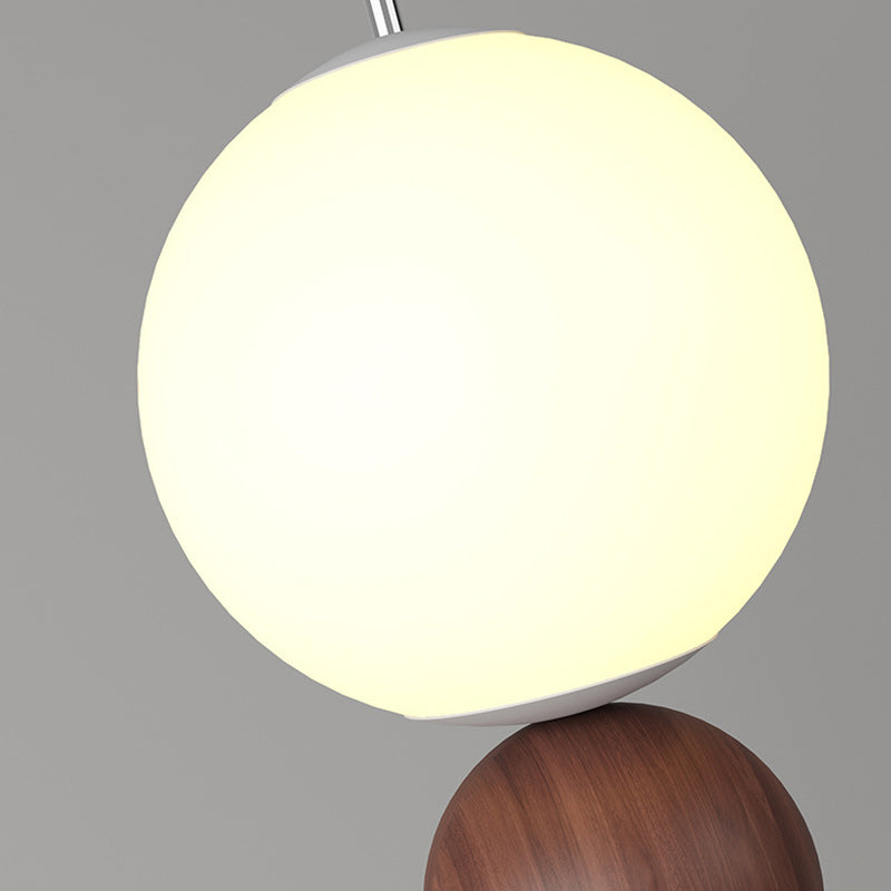Contemporary Scandinavian Iron PE Spherical Shade LED Standing Floor Lamp For Living Room Lumendat