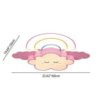 Contemporary Creative Rainbow Hardware Acrylic Cloud Shade LED Flush Mount Ceiling Light For Living Room
