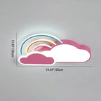 Contemporary Creative Cloud Rainbow Iron Acrylic LED Flush Mount Ceiling Light For Living Room