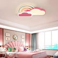 Contemporary Creative Cloud Rainbow Iron Acrylic LED Flush Mount Ceiling Light For Living Room