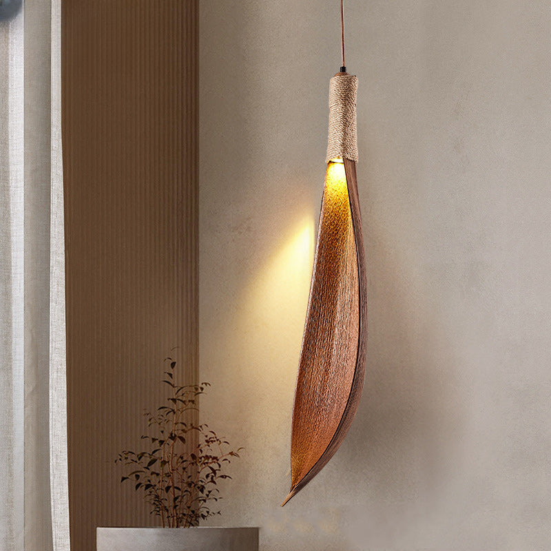 Contemporary Creative Cocoa Leaf 1/2/3-light Pendant Light Island Light for Dining Room