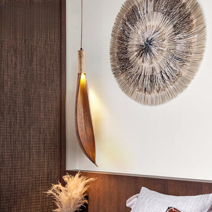 Contemporary Creative Cocoa Leaf 1/2/3-light Pendant Light Island Light for Dining Room