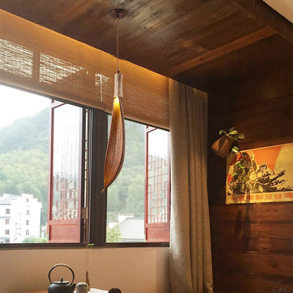 Contemporary Creative Cocoa Leaf 1/2/3-light Pendant Light Island Light for Dining Room