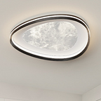Modern Minimalist Aluminum Acrylic Round LED Flush Mount Ceiling Light For Living Room