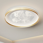 Modern Minimalist Aluminum Acrylic Round LED Flush Mount Ceiling Light For Living Room