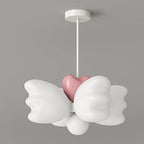 Contemporary Nordic Heart-Shaped Wings PE Iron LED Pendant Light For Living Room