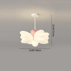 Contemporary Nordic Heart-Shaped Wings PE Iron LED Pendant Light For Living Room