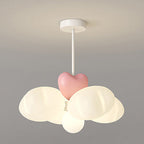 Contemporary Nordic Heart-Shaped Wings PE Iron LED Pendant Light For Living Room