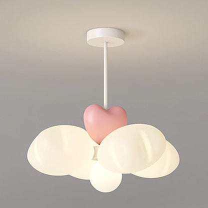 Contemporary Nordic Heart-Shaped Wings PE Iron LED Pendant Light For Living Room
