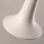 Traditional Japanese Solid Wood Concrete Trumpet Shade 1-Light Pendant Light For Living Room
