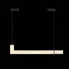 Modern Minimalist Copper Straight Line Marble Shade LED Island Light Pendant Light For Living Room