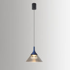 Contemporary Scandinavian Aluminum Acrylic Conical Shade Liftable LED Pendant Light For Living Room