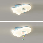Contemporary Creative Cartoon Airplane LLDPE Hardware LED Flush Mount Ceiling Light For Living Room