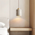 Traditional French High Concrete Cylinder 1-Light Pendant Light For Bedroom