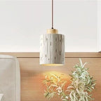 Traditional French High Concrete Cylinder 1-Light Pendant Light For Bedroom