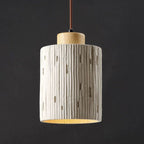 Traditional French High Concrete Cylinder 1-Light Pendant Light For Bedroom