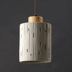 Traditional French High Concrete Cylinder 1-Light Pendant Light For Bedroom