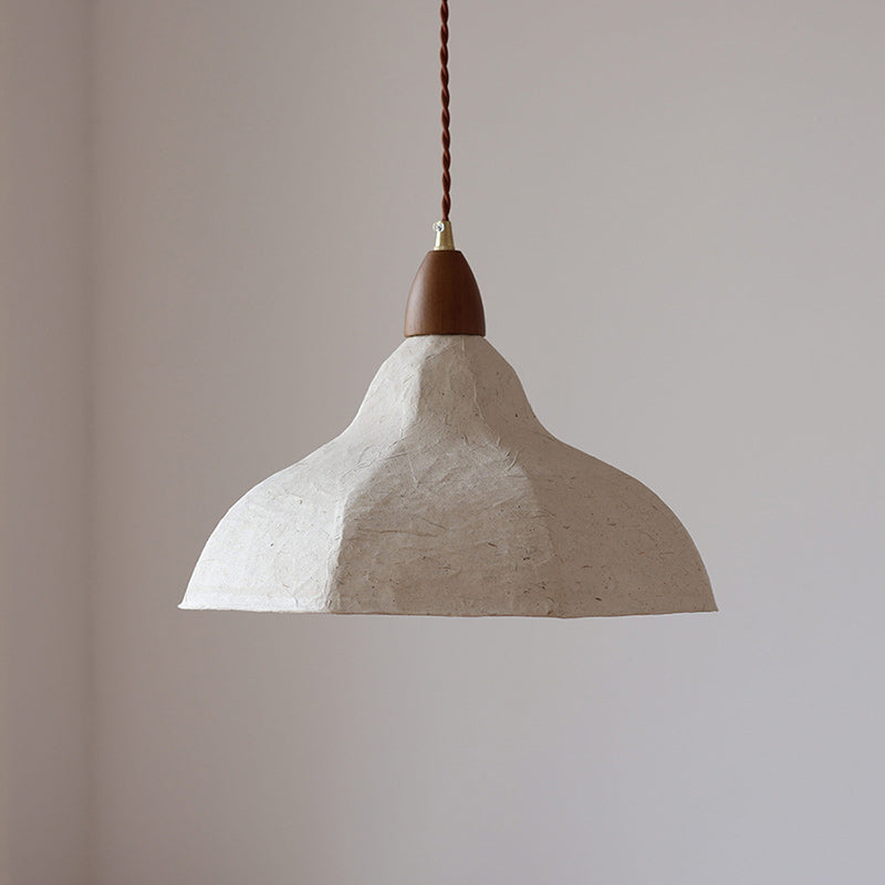 Traditional Japanese Octagonal Hand-painted Bamboo And Bird Design Xuan Paper Shade 1-Light Pendant Light For Living Room