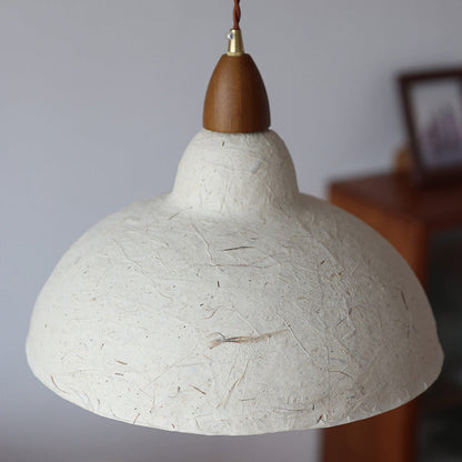 Traditional Japanese Octagonal Hand-painted Bamboo And Bird Design Xuan Paper Shade 1-Light Pendant Light For Living Room