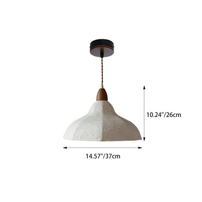 Traditional Japanese Octagonal Hand-painted Bamboo And Bird Design Xuan Paper Shade 1-Light Pendant Light For Living Room