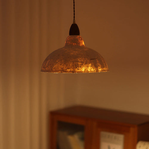 Traditional Japanese Octagonal Hand-painted Bamboo And Bird Design Xuan Paper Shade 1-Light Pendant Light For Living Room